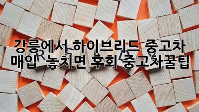 강릉에서 하이브리드 중고차 매입? 🚗 놓치면 후회! #중고차꿀팁